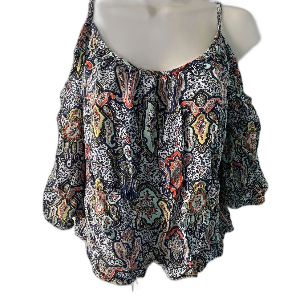 One Clothing Tank 3/4 Sleeve Mid-Drift Shirt M